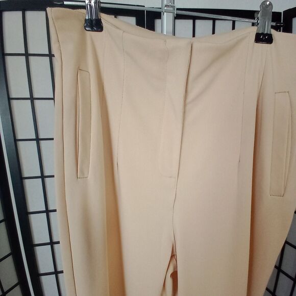 HIGH RISE Women's Trousers with Side Pockets Zipper Closure Size Medium - Picture 5 of 8